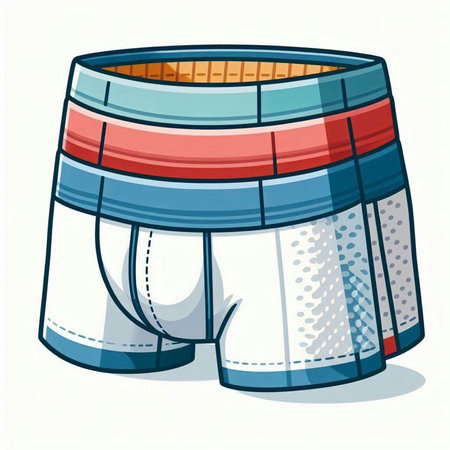 Men's boxer shorts isolated on a white background. Vector illustration.のイラスト素材