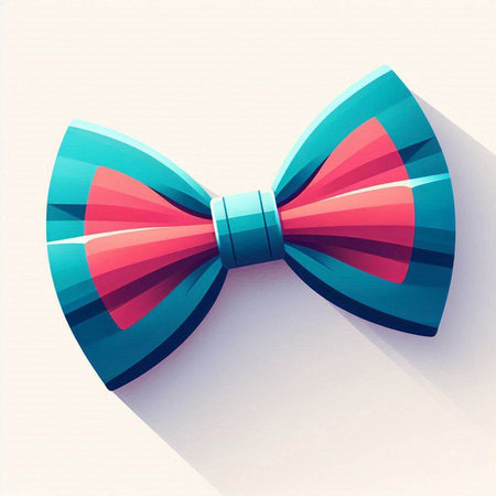 Illustration of a blue bow tie on a white background - vectorのイラスト素材