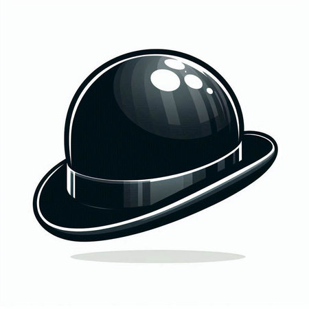 Illustration of a black hat on a white background. Vector illustrationのイラスト素材