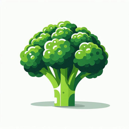 Broccoli isolated on white background. Vector illustration. Eps 10.のイラスト素材