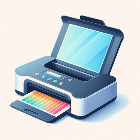 Printer icon. 3d isometric illustration of printer vector icon for webのイラスト素材