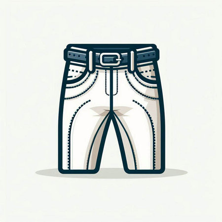 Jeans design over white background, vector illustration. Eps 10.のイラスト素材