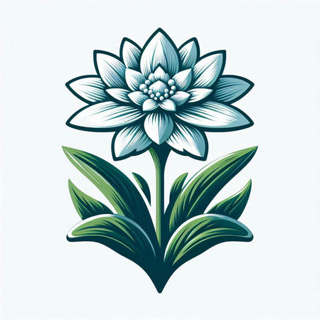 Beautiful flower in the style of engraving. Vector illustration.のイラスト素材