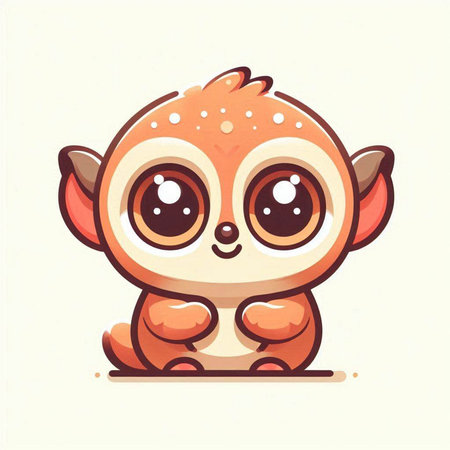 Cute cartoon little baby bear isolated on white background. Vector illustration.のイラスト素材