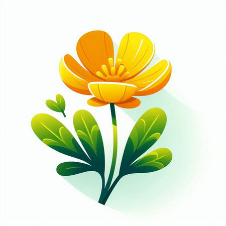Flower on a white background, vector illustration, eps10のイラスト素材