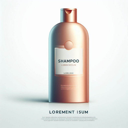 3D realistic cosmetic bottle ads template. Cosmetic brand advertising concept design.のイラスト素材