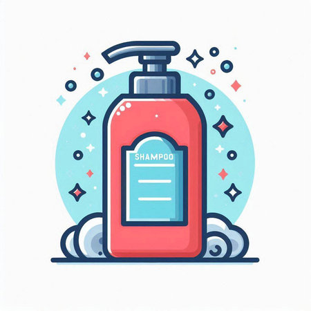 Hand sanitizer bottle icon. Vector illustration in flat style.のイラスト素材