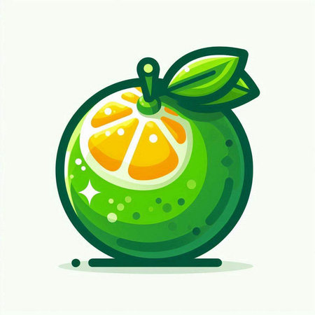 Citrus fruit icon. Vector illustration of orange isolated on white background.のイラスト素材