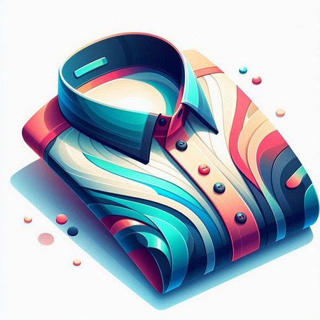 Shirt with a collar and a button. Vector illustration. Eps 10のイラスト素材