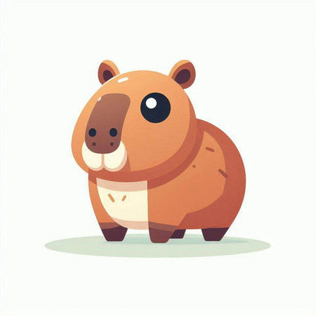 Cute cartoon bear isolated on a white background. Vector illustration.のイラスト素材