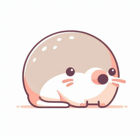 Cute mouse cartoon. Vector illustration. Isolated on white background.のイラスト素材