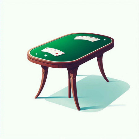 Casino table with chips and cards. Vector illustration. Eps 10のイラスト素材