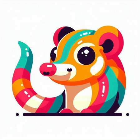 Cute cartoon panda. Colorful animal. Vector illustration.のイラスト素材