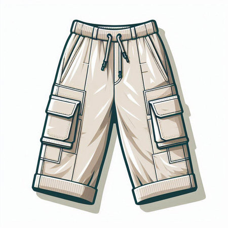 Vector illustration of men's trousers. Isolated on white background.のイラスト素材