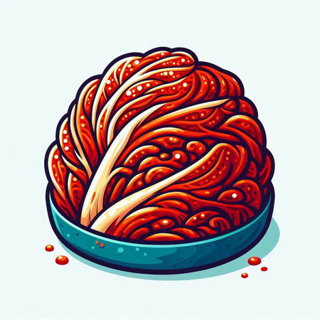 Illustration of a red coral in a bowl on a white backgroundのイラスト素材