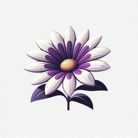Beautiful purple flower on a white background. Vector illustration for your designのイラスト素材