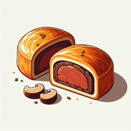 Baklava. Illustration of a piece of baklava.