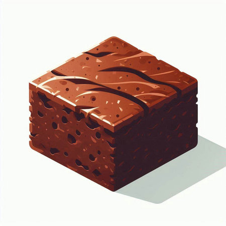 Illustration of a chocolate cake on a white background, vector illustration