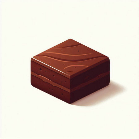 Illustration of a chocolate cake on a white background, vector illustration