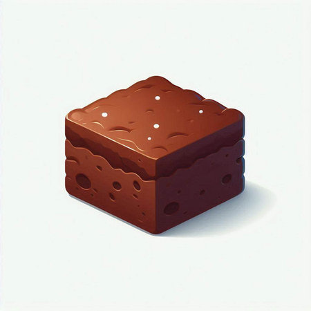 Illustration of a chocolate cake on a white background - digitally rendered