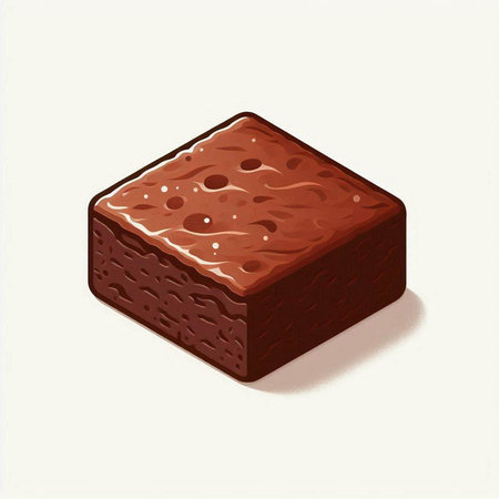 Illustration of a chocolate cake on a white background. Vector illustration.