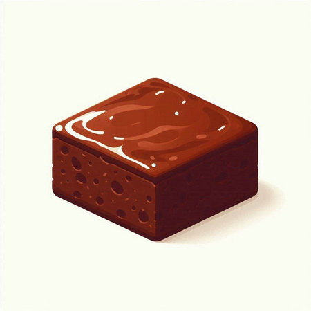Illustration of a chocolate cake on a white background, vector illustration