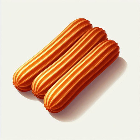 Sausage isolated on a white background. 3d illustration.