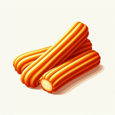 Illustration of sausages on a white background. Vector illustration.