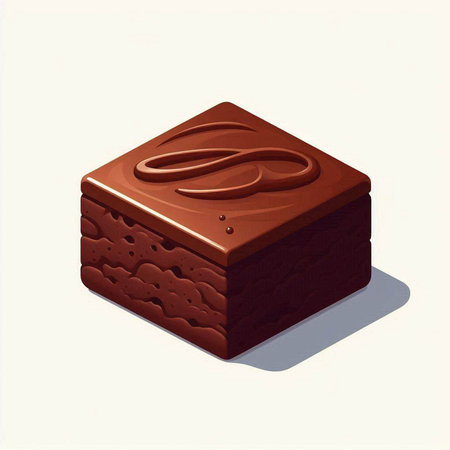 Illustration of a chocolate cake on a white background - 3d render