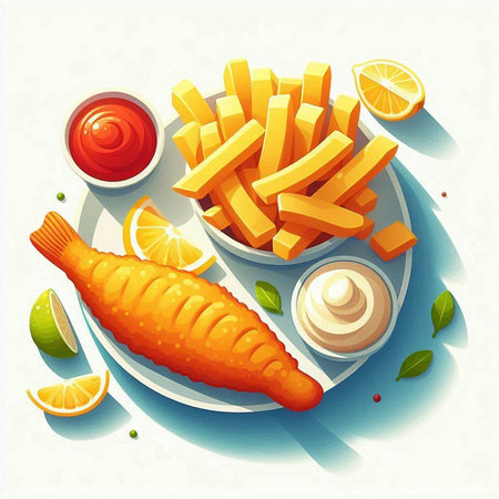 Sushi roll with shrimps and vegetables. Vector illustration.の写真素材