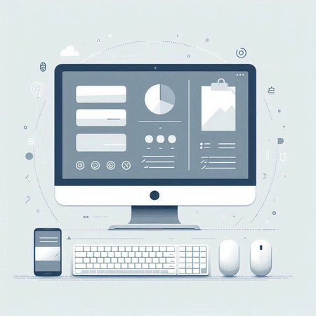 Flat design modern vector illustration concept of web design and development.