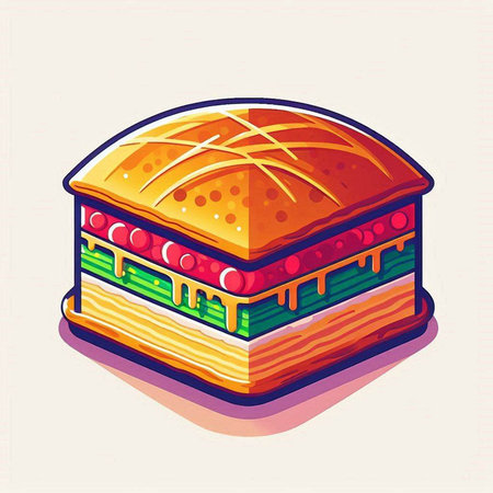 Hamburger vector illustration. Isolated on a white background.