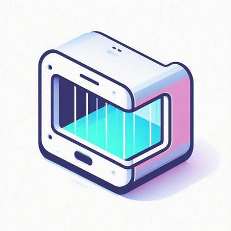 Smartphone isometric icon. Isometric illustration of smartphone icon for web design