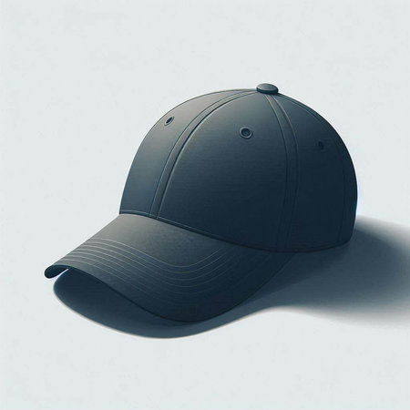 Baseball cap with shadow on a white background. 3d rendering