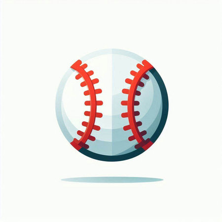 Baseball ball icon. Flat illustration of baseball ball icon for web design
