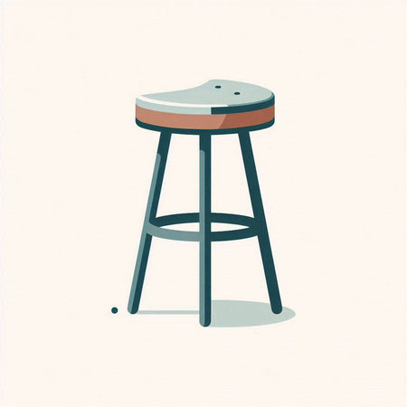 Stylish bar stool isolated on a white background. Vector illustration.の写真素材