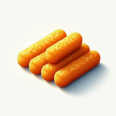 Illustration of cheese sticks on a white background - 3d renderの写真素材
