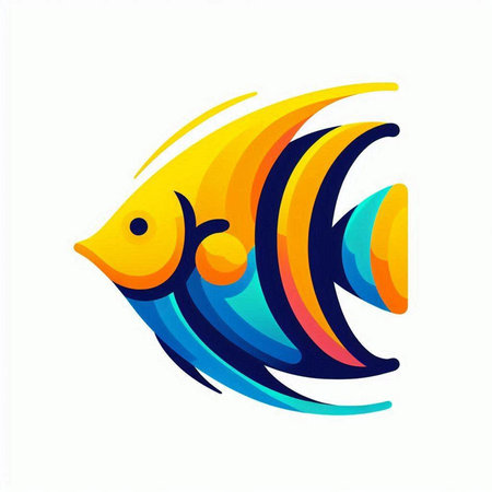 Fish logo design template. Fish icon vector. Creative fish symbol.