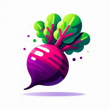 Beetroot vector illustration. Vegetable icon isolated on white background.の写真素材