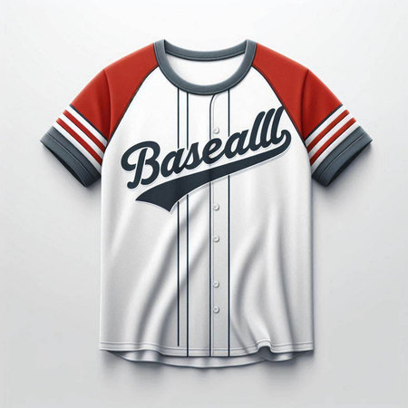 Baseball jersey mockup, sport t-shirt design template.