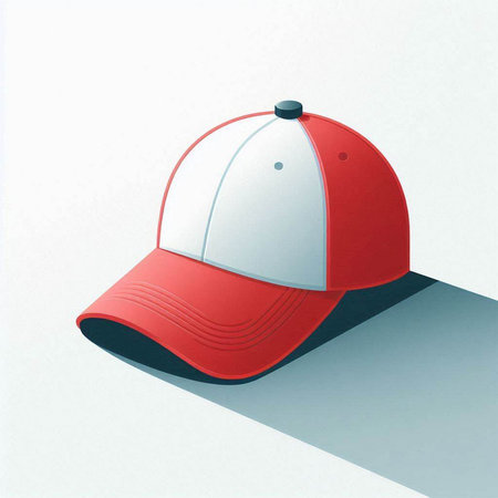 Baseball cap on a white background. 3d render illustration.