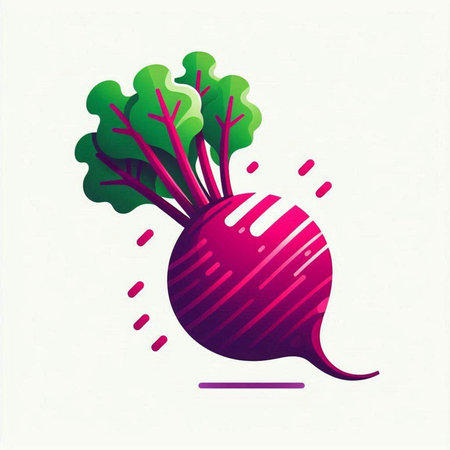 Beetroot vector icon. Vector illustration of fresh beetroot.