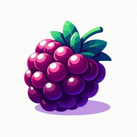 Raspberry vector illustration isolated on white background. Fresh berry.の写真素材