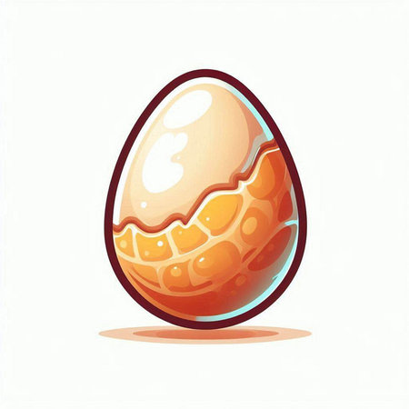 Easter egg isolated on white background. Vector illustration. Eps 10