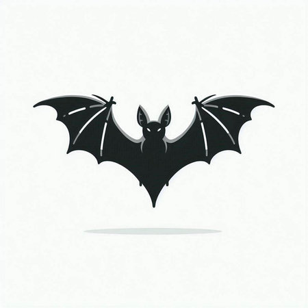 Bat icon on a white background. Vector illustration. Eps 10.
