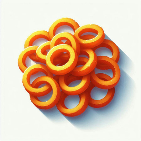 Orange rings on a white background. Vector illustration. Eps 10.