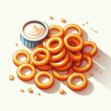 Orange donuts on white background. Vector illustration. Eps 10.の写真素材