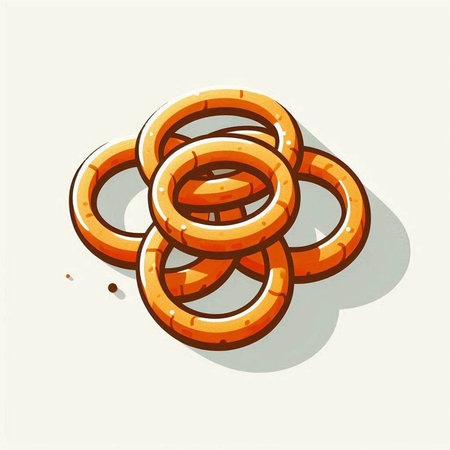 Pretzel icon. Vector illustration of a pretzel icon.