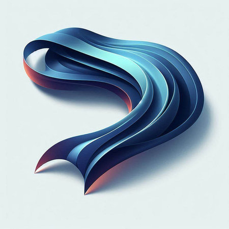 Abstract blue wavy background. 3d render illustration. Eps 10
