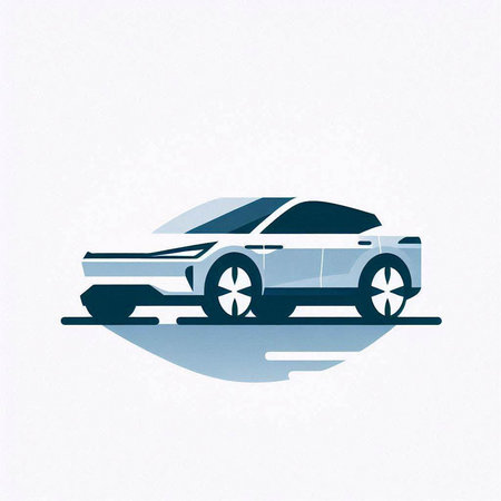 car icon on a white background. Vector illustration. Eps 10.の写真素材